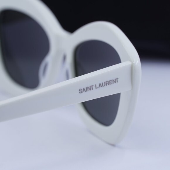 Saint Laurent SL68 004 Cat Eye Sunglasses - Ivory/Grey main image 10